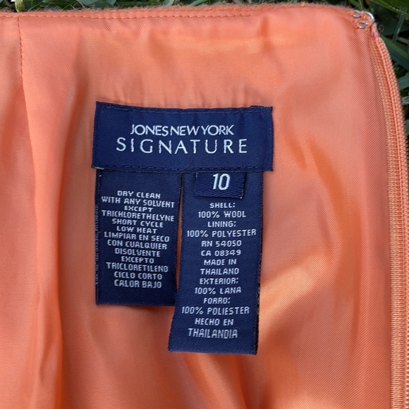 🎃 VINTAGE; Jones New York Wool w/Fringe Pumpkin-Colored Skirt Misses Sz. M/10!! - Picture 2 of 10